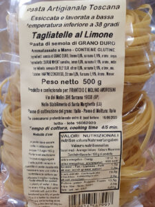 Frantoio Ambrosini Tagliatelle al Limone